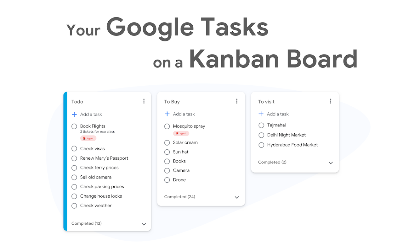How to turn your Google Tasks into a Kanban board with TasksBoard