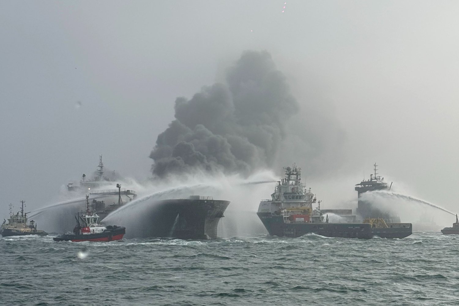 Oil Tanker and Cargo Ship Collide, Spark Massive Fire Off U.K. Coast